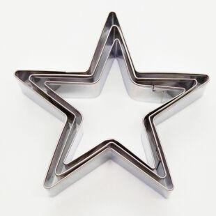 Stainless Steel Biscuit Mold Five Star 3PC Biscuit Mold Baking Supplies Christmas Biscuit Mould Mousse Circle Cake Mold