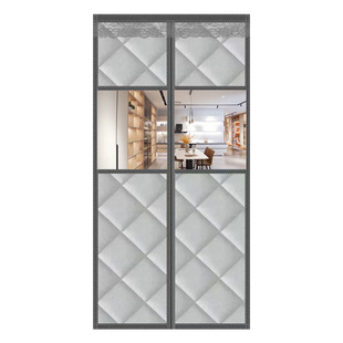 Cotton Door Curtain Cold-proof Household Thickened Winter Door Curtain Punch-free Self-adhesive Partition Curtain Windproof Warm Windproof Door Curtain