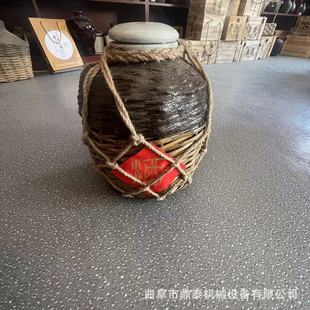Dingtai 1.5kg Тканая банка для вина с восковой полосой, круглая антикварная керамическая подкладка, тканая корзина для вина 0.5kg Упаковка
