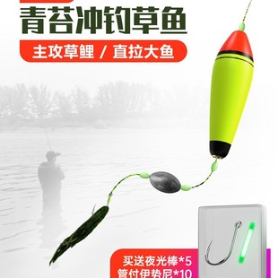 Floating Fishing Set with Floats for Lure Fishing, Grass Carp, Luminous Fishing Floats, New Line for Sea Fishing Rods, Sliding Hand Rods, Single Hook Floating Fishing Line Set for Fishing