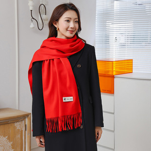 Wool scarf women autumn and winter Korean solid color cashmere scarf women high sense gray winter men's scarf wholesale