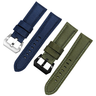 Spot wholesale 22/24mm black brown canvas nylon waterproof watch strap instead of buboda 441/312/243