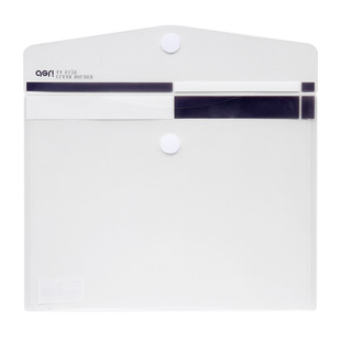 Deli Stationery 5504 Velcro File Bag A4 Snap Data Bag Button Bag Plastic Transparent Storage Bag File Bag