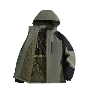 Cross-border Couple Outdoor Graphene Jacket Cotton Jacket Men's Windproof and Waterproof Winter Windbreaker fleece-lined Jacket