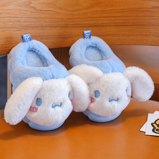 New Autumn and Winter Cartoon Children's Cotton Slippers Big Children's Baby Cotton Slippers Cute Parent-Child Home Non-Slip Warm Cotton