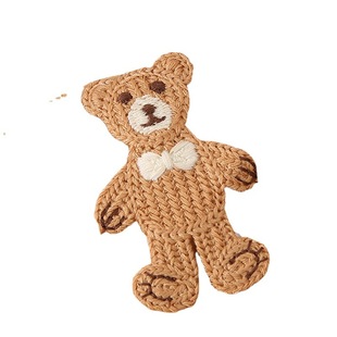 Korean Style Hairpin ins Style Knitted Wool Love Bear BB Clip Autumn and Winter Girl's Hair Accessories with Bangs Clip