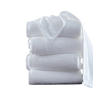 Five-star Hotel Bath Towel White Cotton Hotel Beauty Salon Special Thickened Extra Large Absorbent Embroidered logo Bath Towel