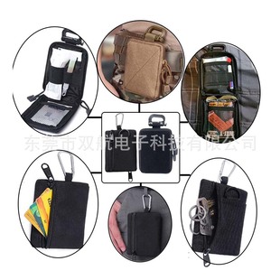 Outdoor waist hanging small medical supplies storage bag tactical MOLLE accessory bag military fans multi-functional certificate waist bag