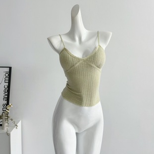 bm wind inside solid color lace strap pure short vest base shirt top slim with chest pad