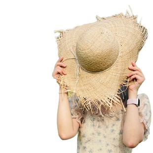 Summer Seaside Vacation Photo Beach Hat South Korea Cyber Celebrated Rafael Grass Sunscreen Sunshade Sun Hat Rouge Straw Hat for Women