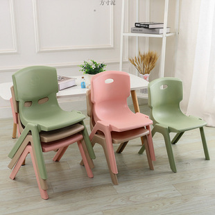 Plastic Small Stool with Back Chair Household Low Stool small size Nordic Style Kindergarten Cooked Rubber Stool Children's Thickened Stool