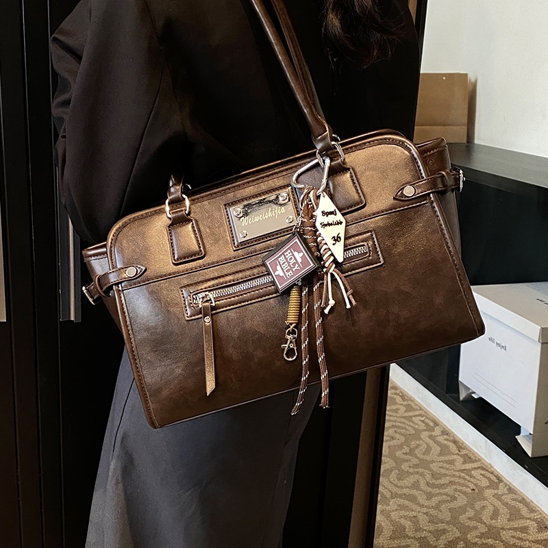 Women's Bag Retro Trendy Korean Style Single Shoulder Winter Travel Bag Versatile Underarm Fashion Casual