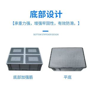 Thickened plastic logistics turnover box with lid auto parts EU box factory warehouse plastic transfer basket storage plastic box
