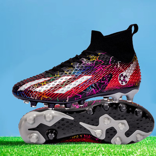 In stock cross-border World Cup Massey football shoes men's and women's high-top long nail broken nail student children Boy training competition