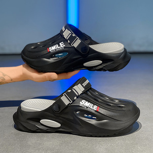 Hole Shoes Men's Summer Outer Wear Anti-Slip Internet Red Baotou Slippers Sports Dung-Feeling Driving Dual-Use Beach Sandals