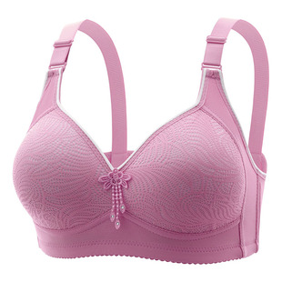 Factory Straight Hair New plus size Thin No Steel Rings Mom Underwear Gathering Breathable Side Collapsed Anti-sagging Women's Underwear