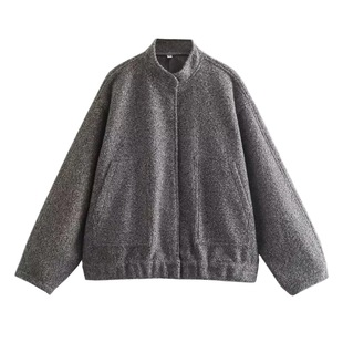 Cross-border 2023 Europe and the United States New 15-color Loose Casual Jacket Street Collar Dark Button Jacket 8420