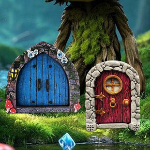 Elf Fairy Door Fairy Door Courtyard Wooden Tree Decorations Wooden Ornaments Garden Decorations Crafts