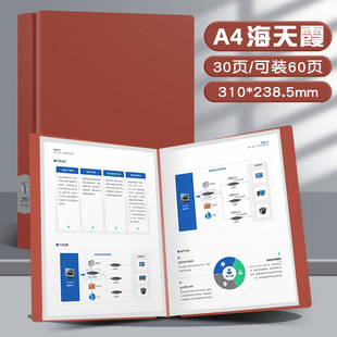 Deli Data Book Folder A4 Insert Transparent Test Paper Storage Check Storage Bag Pregnancy Test 30-page Collection Book