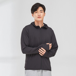 2022 Summer Sunscreen Clothing Women's UV-resistant Hooded Windbreaker Knitted Long-sleeved Jacket Ice-sensitive Breathable Skin Clothing for Men