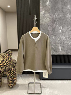 Autumn Two-Piece Sweatshirt 2024 New Trendyy Loose Fashion Splicing Versatile Casual Long-Sleeved Pullover