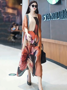 Summer New Original plus size Elegant Age-reducing Lady Elegant dress Loose Slimming All-match Commuter Dress
