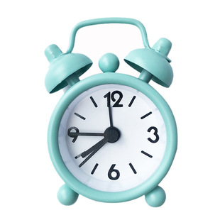 Factory wholesale 4cm mini metal small alarm clock creative student gift electronic clock can add Logo