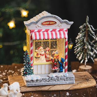 Christmas scene decorations music box crystal ball music box old people give children gifts toys wholesale