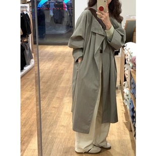 Mid-length Explosive Windbreaker Coat Women's 2025 Spring and Autumn New Korean Style High-end Japanese British Style