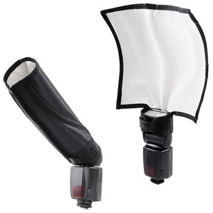 Camera top softcover tapered softcover flashlight beam tube storage bag outer flash cover silver white reflector