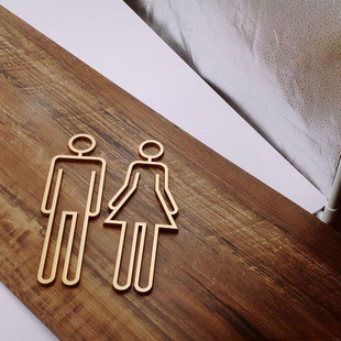 Huimeng Stereo Hollow Toilet Sign Creative Toilet Door Sign WC Sign Toilet Sign