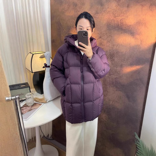 High-end Puff Down Jacket Women's 2024 Winter New 90 White Duck Down Loose Thickened Mid-length All-match Jacket