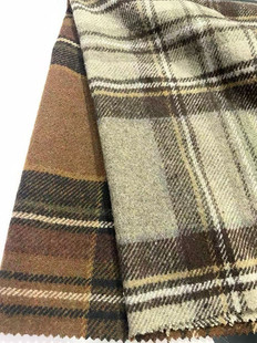 Woolen wool in stock large plaid coat clothing/shoes and hats/luggage fabric