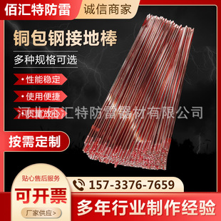 Lightning protection grounding pile copper clad steel grounding electrode copper plated grounding rod lightning protection engineering grounding rod copper clad steel grounding rod