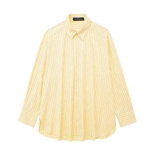 TAOP & ZA Spring Women's New European and American Style Casual Loose Joker Striped Poplin Shirt 3564061