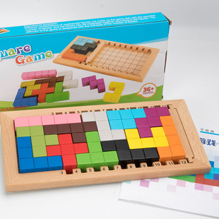 Строительные блоки головоломки Tetris для мальчиков и девочек Игрушки для раннего развития для детей головоломка Собранная коробка головоломка может быть распространена