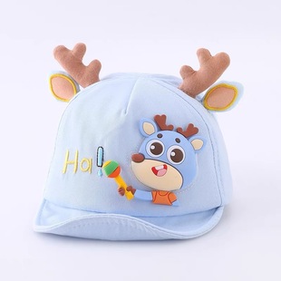 Baby hat Spring/Summer 2024 soft brim peaked cap children cartoon sun protection sun hat baby baseball cap