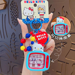 Поданная Sanrio KTcat граффити доска брелок подвеска мультяшная игрушка сумка цепочка для ключей украшение маленький подарок