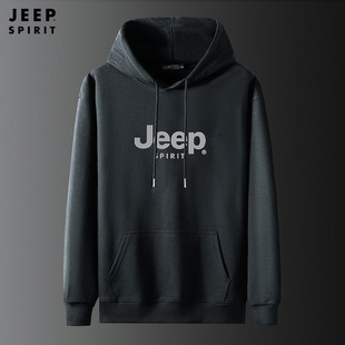 JEEPSPIRIT, мужской свитер с капюшоном, новое весеннее пальто 2023, мужское повседневное Свободное пальто больших размеров с принтом