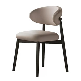 Italian Style Minimalist Dining Chair Home Restaurant Dining Table Stool Backrest Light Luxury Advanced Living Room Casual Makeup Chair