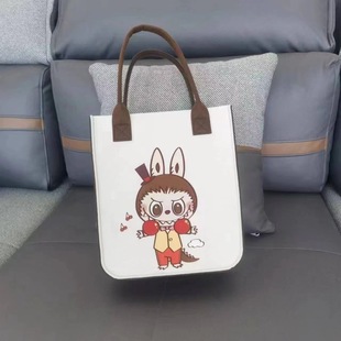 New Felt Cartoon Printing Bag Handbag Felt Bag Accompanying Gift for Students to Work Shoulder Bag Gift Bag Factory