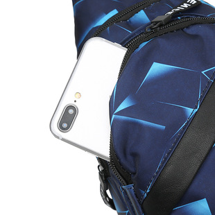 Chest Bag Men's Casual Water-repellent Crossbody Bag Trendy Sports Bag Cross-border European and American Multi-functional Small Bag Shoulder Bag for Men