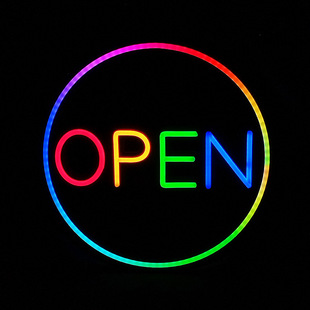 Welcome неоновые огни Open перечислены семь цветных светодиодных вспышка 12v адаптер питания RGB NEON SIGN