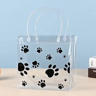pvc transparent jelly gift packaging bag custom ins net red cute handbag holiday gift bag custom logo