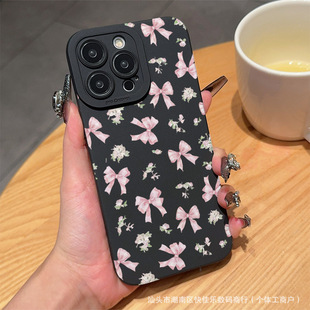 Explosions pink bow iPhone15promax phone case 14Pro Apple 13/12/11 women's xs/xr