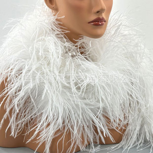 Wholesale foreign trade cross-border ostrich wool scarf multi-layer thick wool clothing dress accessories diy jewelry