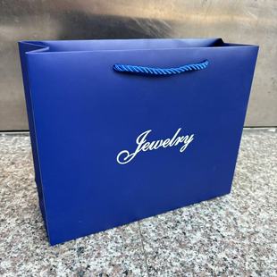 New extra large English jewelry gift paper bag thickened red jewelry gift handbag logo formulation