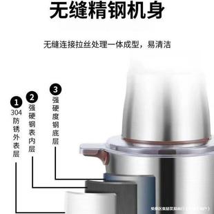 Meat grinder mixer integrated 2024 new household electric multifunctional automatic 1 large capacity cooking machine 304