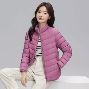 2025 Spring and Autumn New Lightweight Warm Short Style Chops Down Jacket Women's Short Fashion Warm All-match Portable Jacket