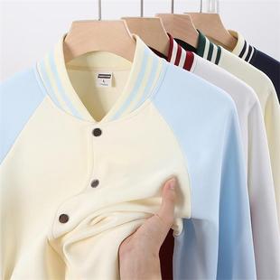 2024 autumn and winter new color matching baseball suit coat 320G American tide brand coat loose contrast coat wholesale